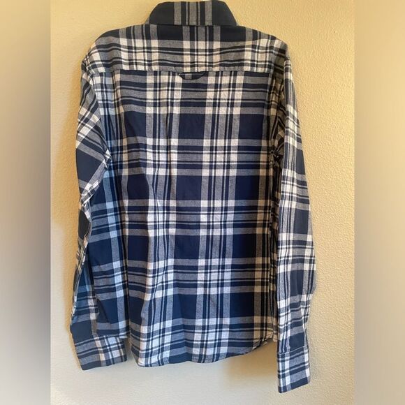 Class Club boys plaid button down dress shirt size 10/12 blue - Picture 4 of 4